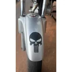 Adesivo Caveira Justiceiro Skull Moto Carro Caminhão Capacete Vinil Resistente Decorativo
