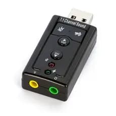 Placa De Som Usb Adaptador Áudio 7.1 C/ P2 Pc Notebook