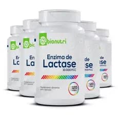 Kit 5x Enzima de Lactase 10.000fcc 120 Cápsulas - Bionutri