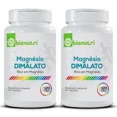 2x Suplemento Magnésio Dimalato 120 Cápsulas Bionutri