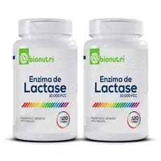 2x Lactose Enzima Lactase 120 Cápsulas 500mg - Bionutri