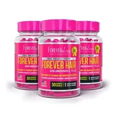3x Forever Hair Crescimento Capilar Tratamento 90 Dias - Forever Liss
