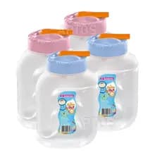 Kit 2 Garrafinhas Para Lancheira Pequena Escolar Bico Plástico 250ml Gole Gut Sanremo Garrafa - 2Un.