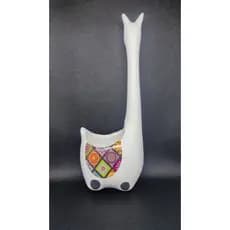 Cachepot de Lhama para Suculentas em Porcelana Pintada a Mão
