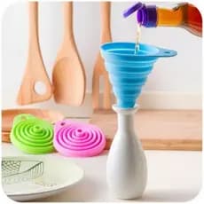 Funil Retrátil Silicone Dobrável Flexível Silicone Alta Qualidade Envio Imediato