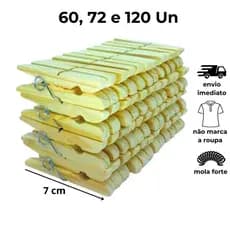 Prendedores de Roupas e Alimentos 72 unidades