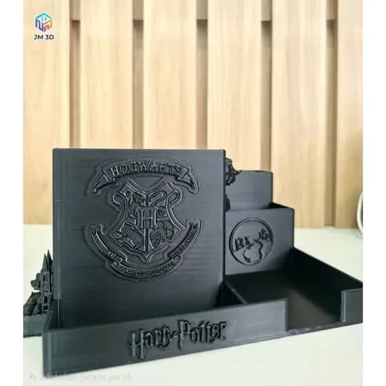 Organizador de Mesa Harry Potter Porta-Canetas com Divisórias
