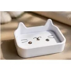 Saboneteira Decorativa Gatinho - Elegância e Higiene para seu Lavabo