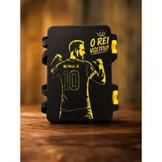 Porta Figurinha Neymar p/ Álbum Copa do Mundo 2026 - Caixa de Figurinha - Estojo Organizador de Figurinha