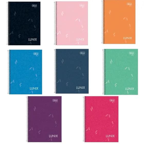 CADERNO ESPIRAL CAPA DURA UNIVERSITÁRIO 1 MATÉRIA LUNIX 80 FOLHAS - TILIBRA
