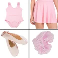 Kit Ballet Balé Infantil Uniforme - Collant Regata e Saia + Sapatilha + Rede Lindo Ballet Clássico , kit Reposição Roupa para ballet infantil, roupa de ballet para criança, roupa de ballet para menina, roupa de ballet infantil, roupa para ballet juvenil