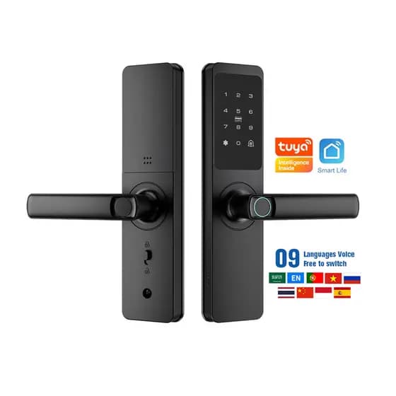 Fechadura Digital Intelligent Lock Senha Cartão Biometria Aplicativo Chave
