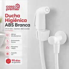 Ducha Higiênica ABS Branca para Banheiro Chuveirinho Bide Lavabo 1/4 de Volta