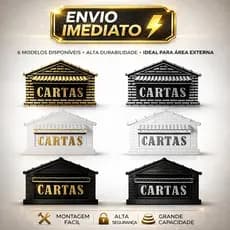 Caixa de Correio Tijolinho para Grade e Muro em Pvc Reforçado Moderna
