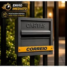 Caixa De Correio Carta Horizontal Para grade e portão moderna