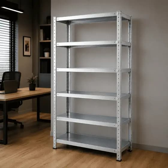Estante De Aço 6 Prateleiras 198x90cm Multiuso Galvanizada Suporta Até 180kg