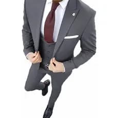 Terno Slim Masculino Completo de Luxo Chumbo - Paleto+calça+barato!!