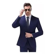 Terno Slim Masculino Executivo de Luxo Azul Marinho - ( Calça + Blazer )