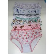 Kit 12 Calcinhas Menina Infantil De Algodão Lateral Larga