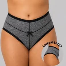 Kit 3 Calcinhas Plus Size Cós Alto Suplex Firmadora Confortável - Firma Plus