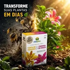 Torta de mamona + Farinha de ossos - Adubo Organico Fertilizante 100% Natural