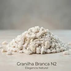 Pedrinhas Brancas 2kg Decorativas Para Jardins Vasos E Aquários N2