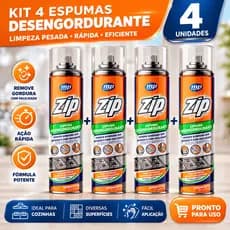 Espuma Desengordurante Spray Limpeza de Cozinha, Fogão e Gordura Pesada Zip Clean 300ml My Place