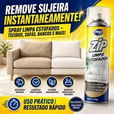 Espuma Spray Zip 300ml Limpa a Seco Sofá, Estofado, Banco de Carro Limpeza Profunda Remove Manchas