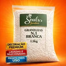 Granilha N1 Branca 1,5KG Natural para Aquário e Jardim – Melhora a Drenagem dos Vasos