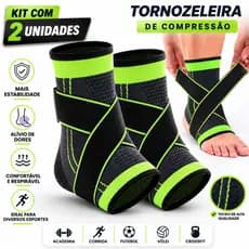 Tornozeleira Ortopédica Compressão Ajustável Suporte para Tornozelo Academia Corrida Vôlei Futebol