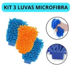 Kit Luva Microfibra Para Lavar Carro E Limpeza Doméstica luvas automotivas acessórios