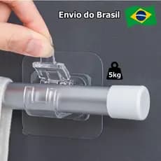 Suporte Cortina Varão Dupla Face adesivo 2 unidades