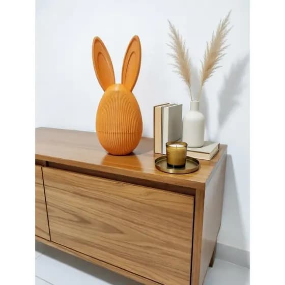 Ovo de Páscoa Coelho 3D Decorativo | Porta Doces | Decoração de Mesa Personalizada