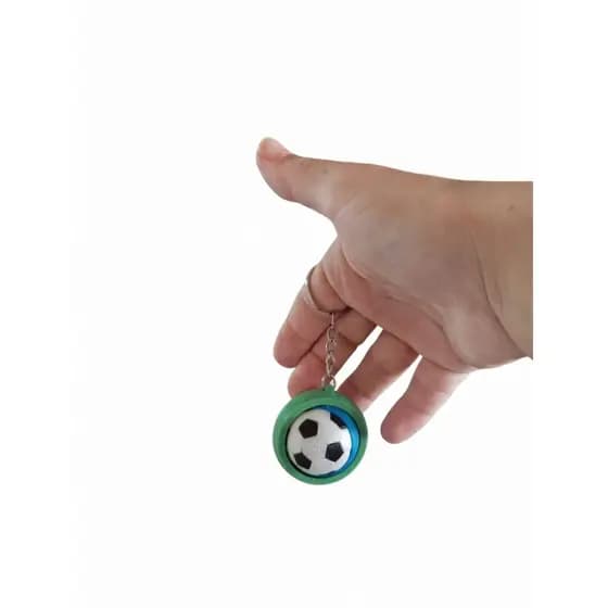 Chaveiro Bola de Futebol 3D Giratório | Acessório para Mochila e Chaves l Presente para Torcedor