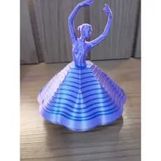 Bailarina Giratória 3D Degradê Premium| Escultura Elegante para Decoração, Presente, Quarto e Sala