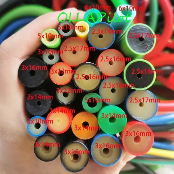 1 Metro Faixa De Borracha De Pesca Submarina Tubo De Látex ELASTIC Inter dia 1mm 2mm 2,5mm 3mm 4mm 5mm 6mm 7mm De Saída 8mm 10mm 12mm 14mm 16mm 18mm