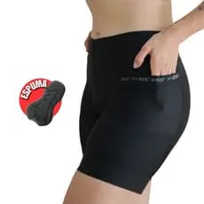 Bermuda Short Ciclismo Feminina Forro Espuma Mulher Bike Reforçada Acolchoada Bicicleta