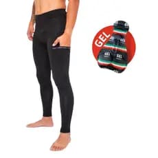 Calça de Ciclismo Forro Gel Bolsos Bermuda Masculina Preta Inverno Bike Pedal Mtb