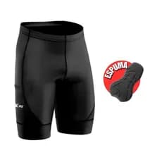 Bermuda de Ciclismo Masculina Almofadada Alta Densidade Com Dois Bolsos Forro De Espuma