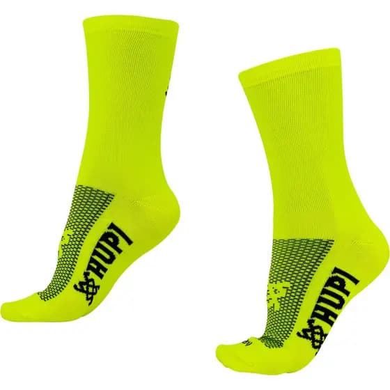 Meia Ciclismo Hupi Lisa Amarelo Neon
