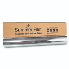 Insulfilm Espelhado 1m x 10m Película Prata Smoke G5 Residencial Porta Janela Box Privacidade Redução de Calor