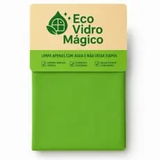 Limpa Vidros E Espelho Ecológico, ECO VIDRO MAGICO PANO Prático Não Solta Fiapos 40x40cm