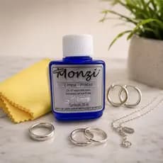 Limpa Jóias Prata Monzi 35ml 1 á 4 Unidades Original Azul