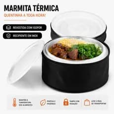 Marmita Premium com Capa e Tampa  - Mantém a Temperatura  - Solar Aluminios - Tamanho 14 - 4338