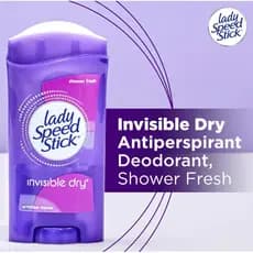 Desodorante Invisível, Shower Fresh, 65g, Lady Speed Stick