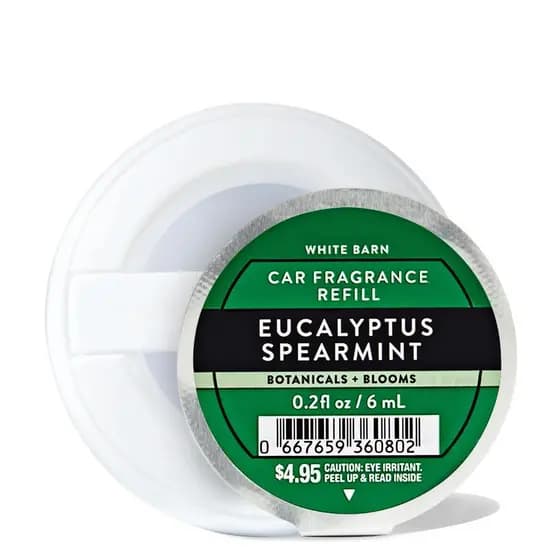 Aromatizador de Carro Refil, Eucalyptus + Spearmint, Bath & Body Works