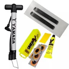 Kit Bomba De Encher Pneu Bike Bicicleta + Remendo Unium + Espátulas