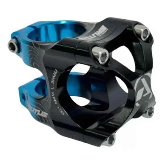Mesa Avanço Bike Absolute Brutus 2 Alumínio Cnc 31,8mmx35mm Comprimento 3.5 Cm Cor Preto com Azul