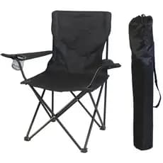 Cadeira Dobrável Resistente Bolsa Porta Copos Camping Pesca Praia