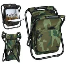 Mochila Banco Semi Térmica Com Dobrável Esportes Pesca Praia Camping Trilha